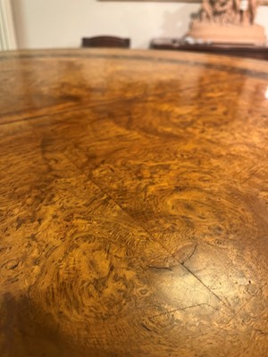 Lot 100 - A Regency pollard oak, yew and ebony centre table attributed to George Bullock