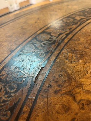 Lot 100 - A Regency pollard oak, yew and ebony centre table attributed to George Bullock