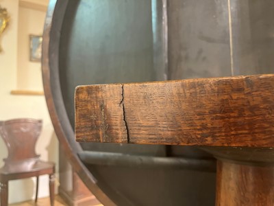 Lot 100 - A Regency pollard oak, yew and ebony centre table attributed to George Bullock