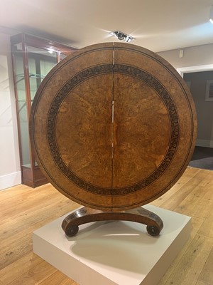 Lot 100 - A Regency pollard oak, yew and ebony centre table attributed to George Bullock