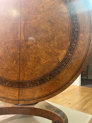 Lot 100 - A Regency pollard oak, yew and ebony centre table attributed to George Bullock