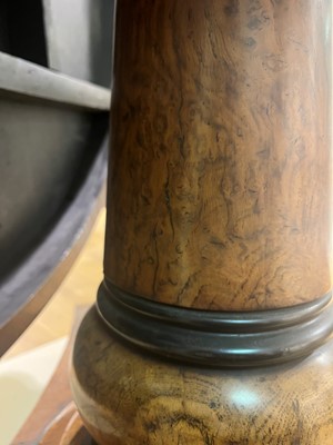 Lot 100 - A Regency pollard oak, yew and ebony centre table attributed to George Bullock