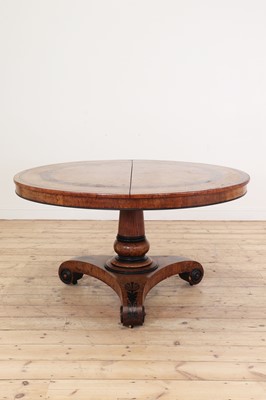 Lot 100 - A Regency pollard oak, yew and ebony centre table attributed to George Bullock