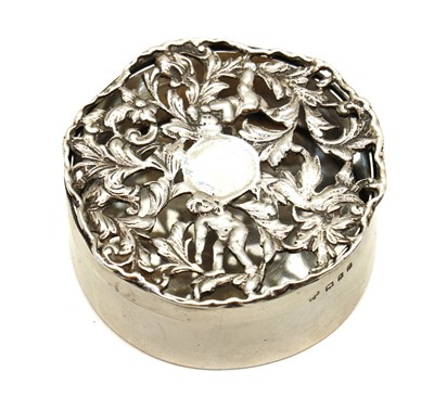 Lot 101 - A silver potpourri table box
