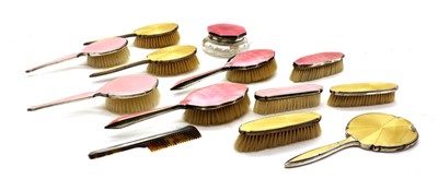 Lot 91A - A collection of silver dressing table items