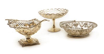 Lot 58 - A swing handled silver basket