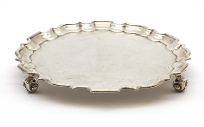 Lot 77 - A silver salver