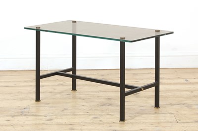 Lot 523 - A glass and brass side table