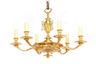 Lot 90 - A Regency-style gilt-brass electrolier