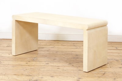 Lot 535 - A contemporary lacquered parchment side table