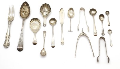 Lot 74 - A collection of George III and later silver flatware