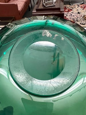 Lot 155 - A Moser green glass bowl