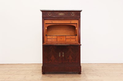 Lot 164 - An Empire flame mahogany secrétaire à abattant