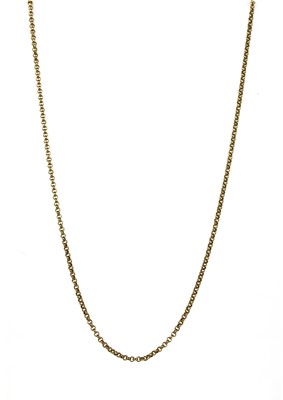 Lot 1305 - A 9ct gold belcher link chain