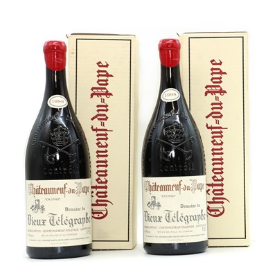 Lot 216 - Chateauneuf-du-Pape, Domaine du Vieux Telegraphe, La Crau, 1998 (2 magnums)