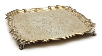 Lot 7 - A silver presentation salver