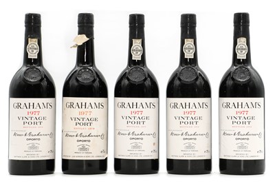 Lot 266 - Grahams, Vintage Port, 1977 (5)
