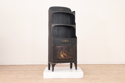 Lot 97 - A Regency painted pine waterfall bookcase