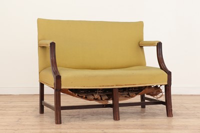 Lot 95 - A small George III mahogany settee