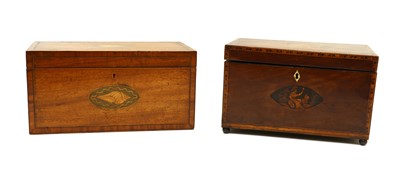 Lot 415A - A Victorian mahogany tea caddy