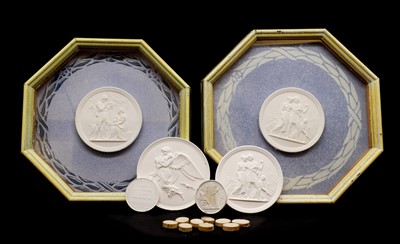 Lot 328 - A collection of nine Grand Tour plaster intaglios