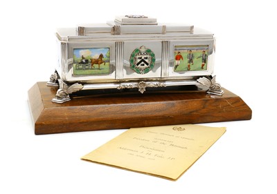 Lot 28 - A silver presentation casket
