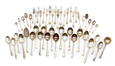 Lot 32 - A part set of silver flatware