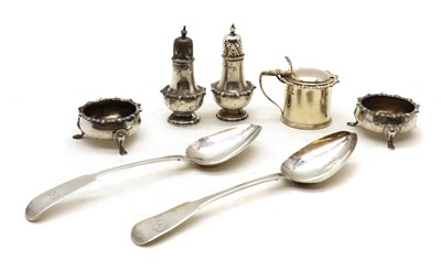 Lot 60 - A silver cruet set