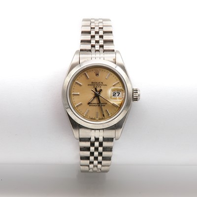 Lot 469 - A ladies' stainless steel Rolex 'Datejust Lady' automatic bracelet watch, c.1996