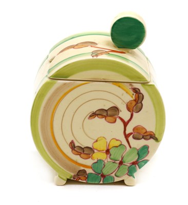 Lot 95 - A Clarice Cliff preserve pot