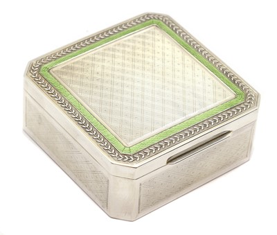 Lot 67 - An Austrian silver and enamelled box
