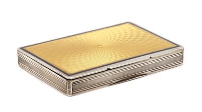 Lot 17 - An enamelled silver box