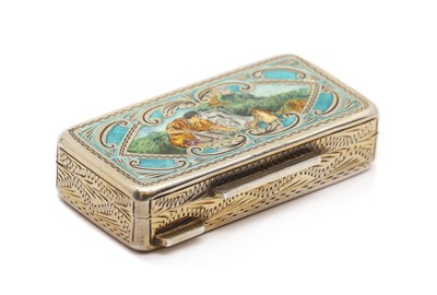 Lot 5 - A continental silver pill box