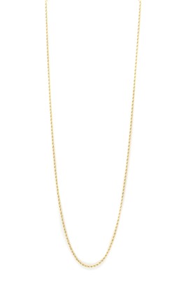 Lot 1150 - A gold rope chain