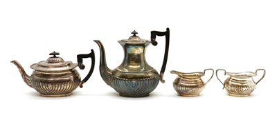 Lot 49 - A four piece silver tea service