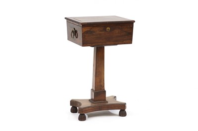 Lot 578 - A William IV rosewood teapoy