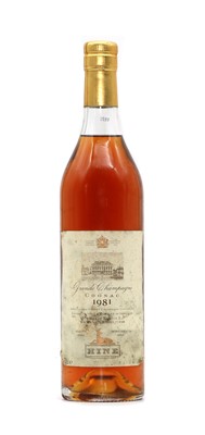 Lot 297 - Hine Grande Champagne Cognac, 1981, 40% volume, 70 cl. (1)