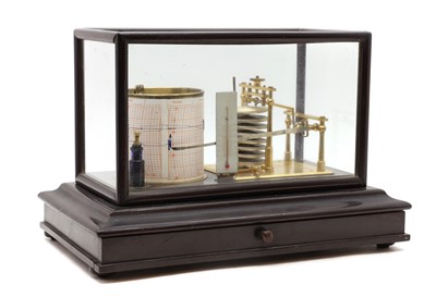 Lot 411 - An ebonised barograph