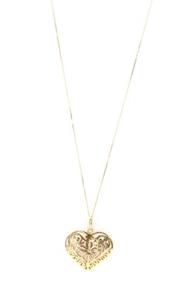 Lot 1315 - A gold heart pendant, by UnoAErre
