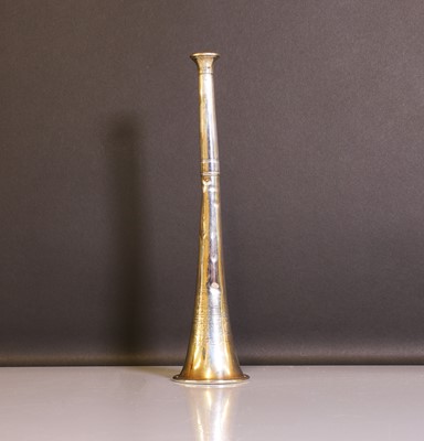 Lot 27 - A Victorian silver hunting horn
