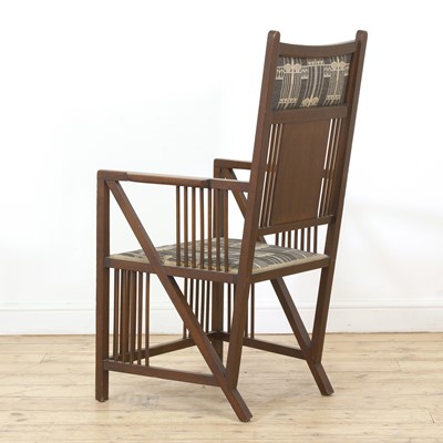 Lot 63 - An Arts and Crafts mahogany armchair