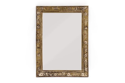 Lot 565 - An Indian carved wood mirror