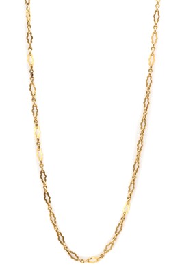Lot 1313 - A French hollow gold chain