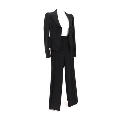 Lot 1494 - An Armani Collezioni black trouser suit