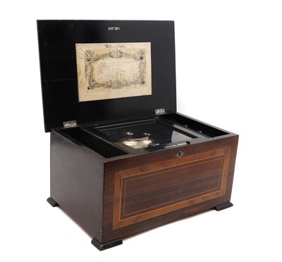 Lot 425 - A Swiss bells in view music box