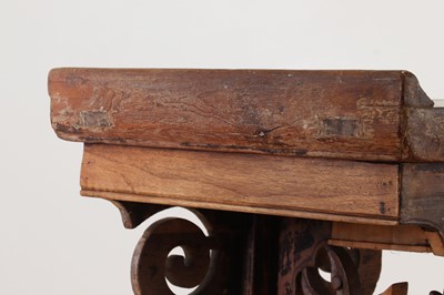 Lot 238 - A large elm altar table