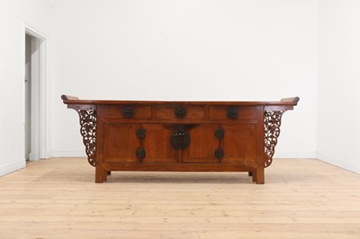 Lot 269 - A large hardwood side cabinet