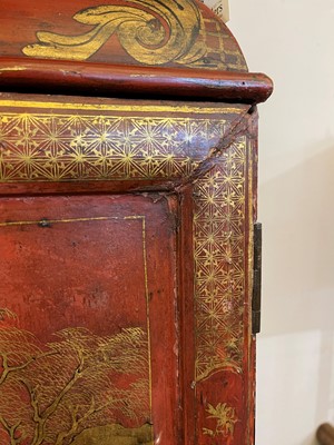 Lot 262 - An export red lacquer and gilt cabinet