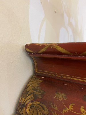Lot 262 - An export red lacquer and gilt cabinet