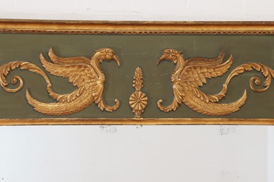 Lot 236 - An Empire painted and parcel-gilt trumeau mirror